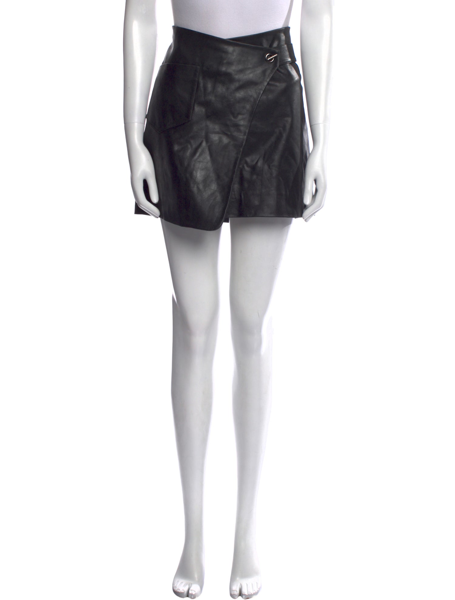 BA&SH Leather Mini Skirt