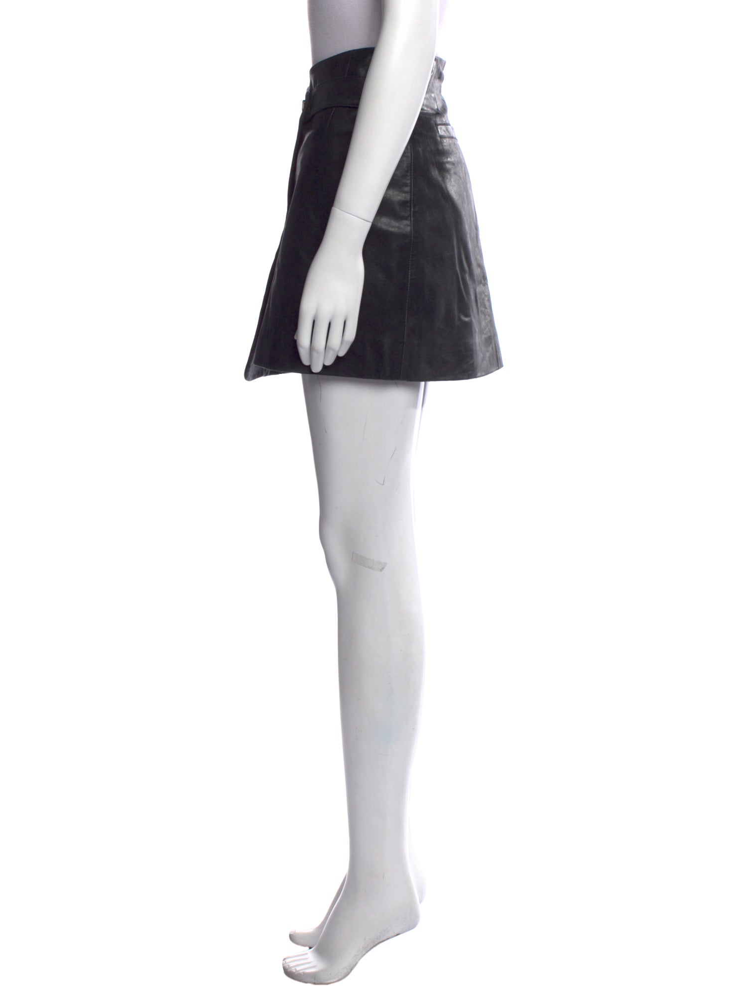 BA&SH Leather Mini Skirt