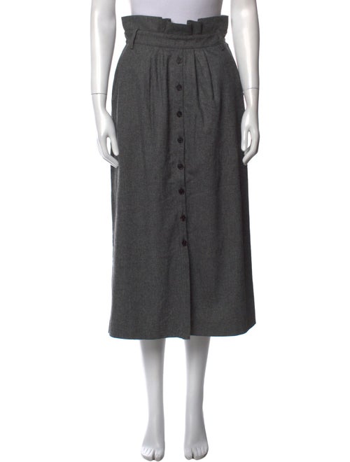 BA&SH Pleated Accents Midi Length Skirt