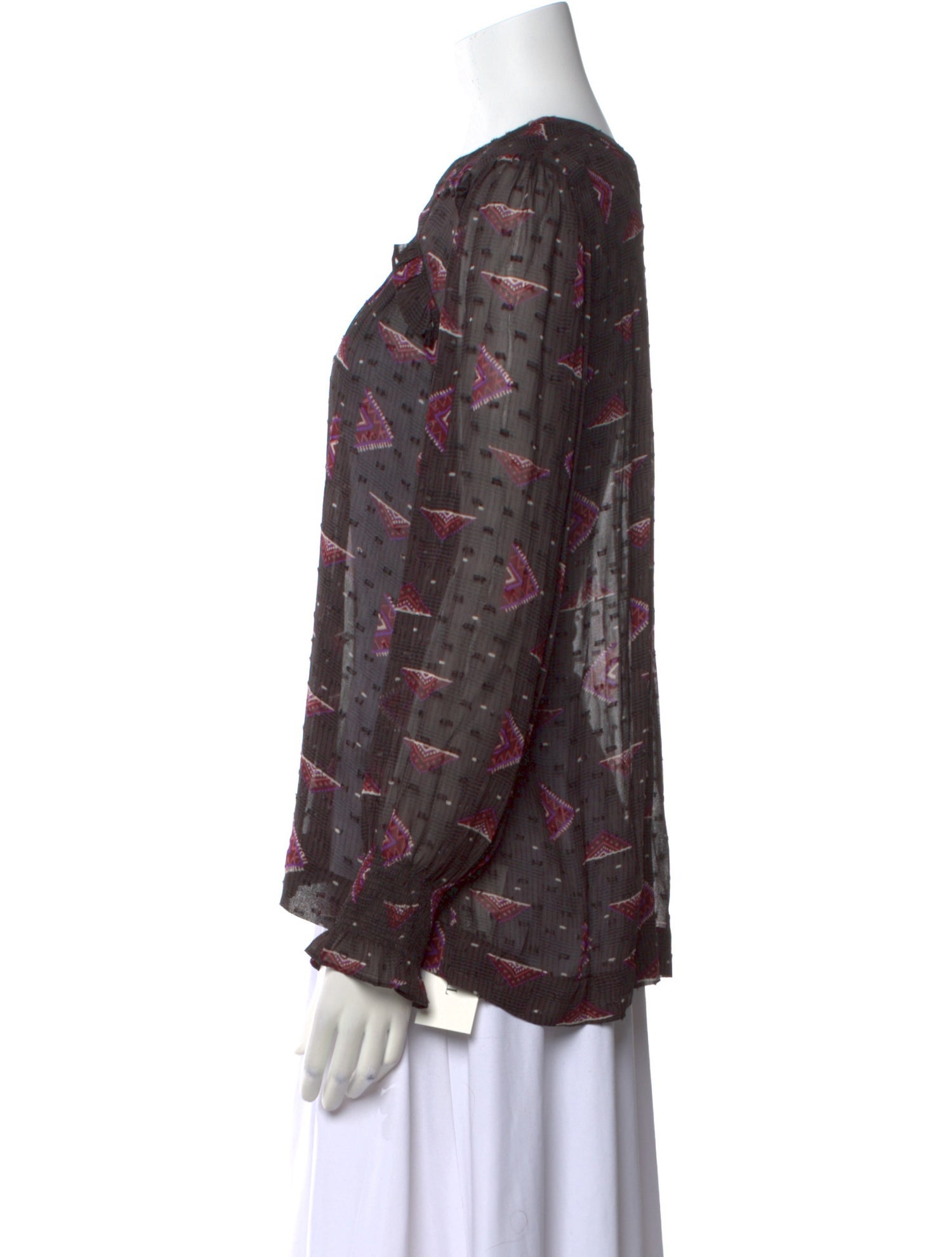 BA&SH Floral Print V-Neck Blouse