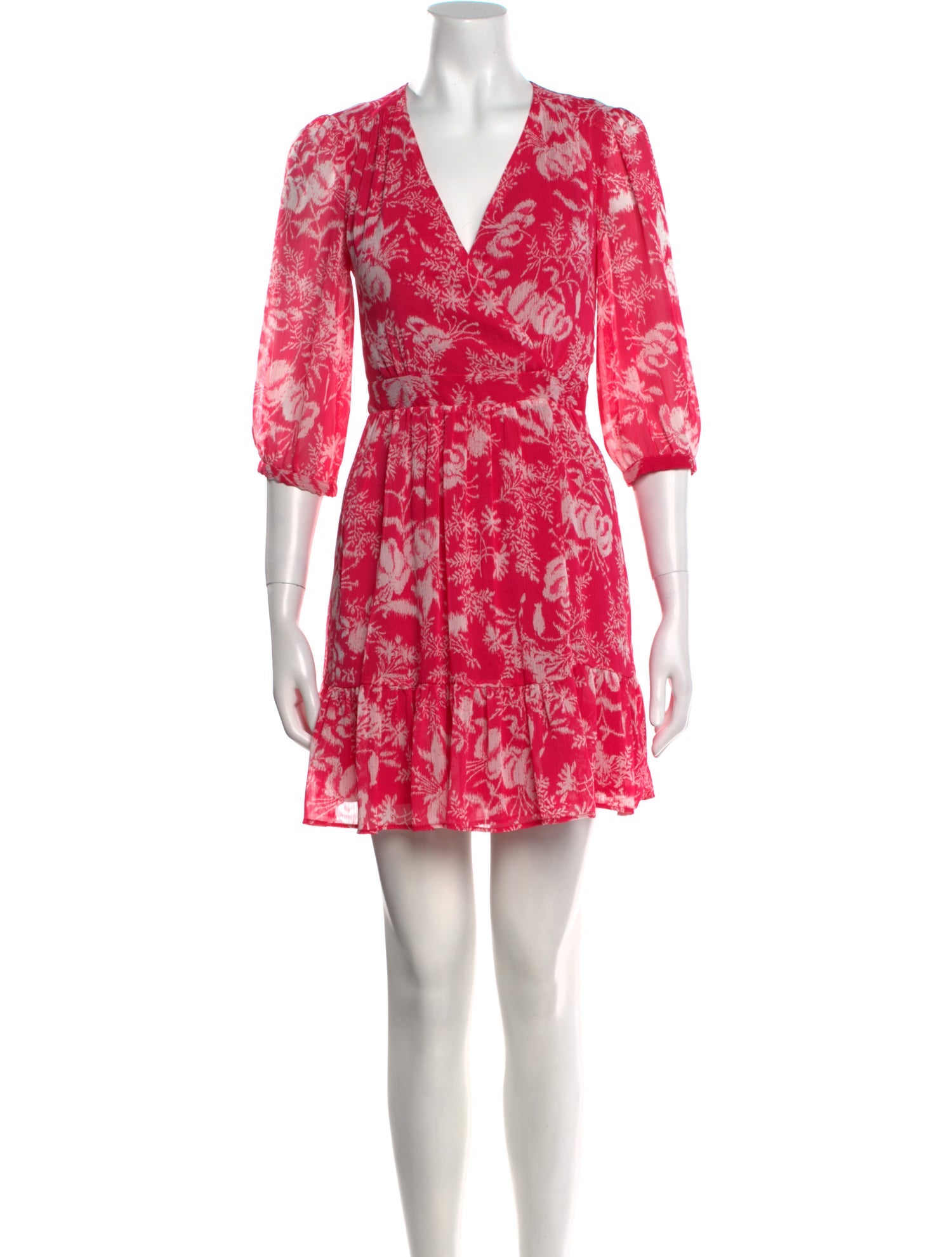 BA&SH Floral Print Mini Dress