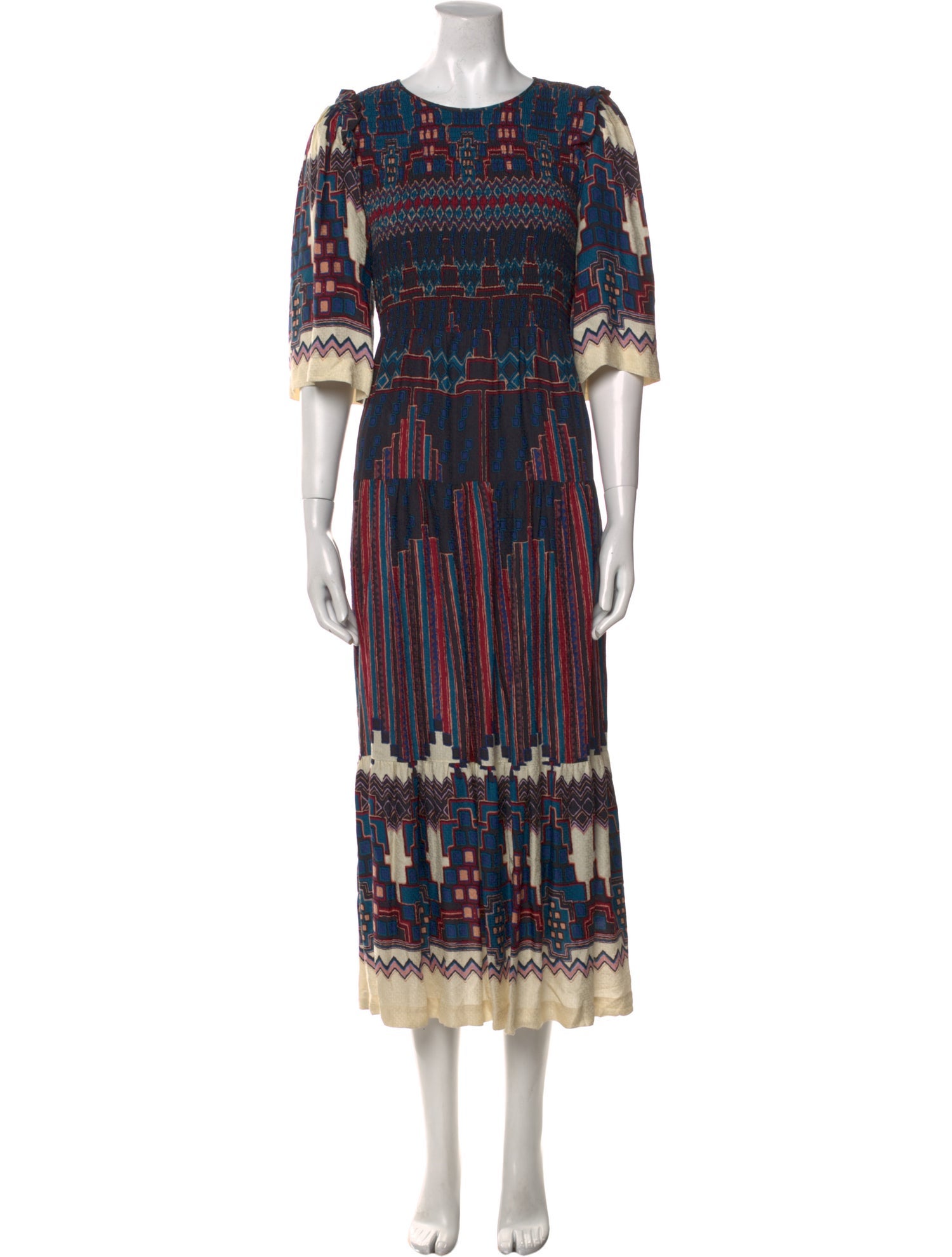 BA&SH Printed Long Dress