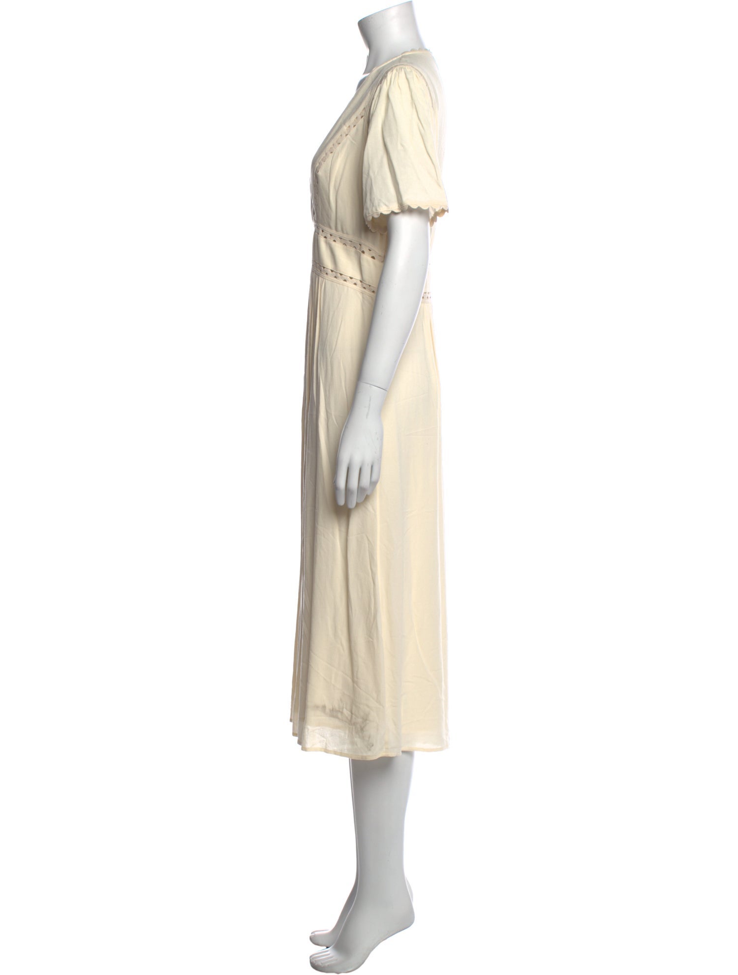 BA&SH V-Neck Midi Length Dress