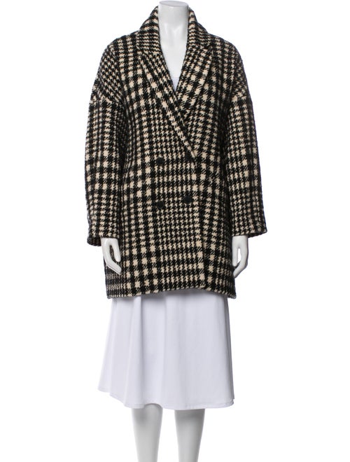BA&SH Wool Plaid Print Coat