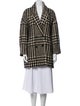 BA&SH Wool Plaid Print Coat