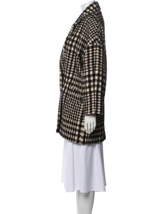 BA&SH Wool Plaid Print Coat