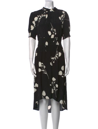 BA&SH Floral Print Midi Length Dress