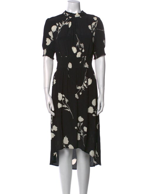 BA&SH Floral Print Midi Length Dress