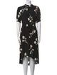 BA&SH Floral Print Midi Length Dress
