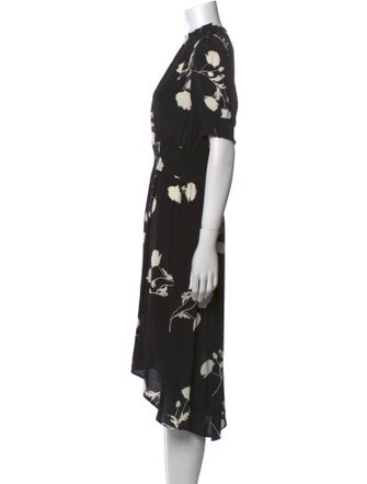BA&SH Floral Print Midi Length Dress