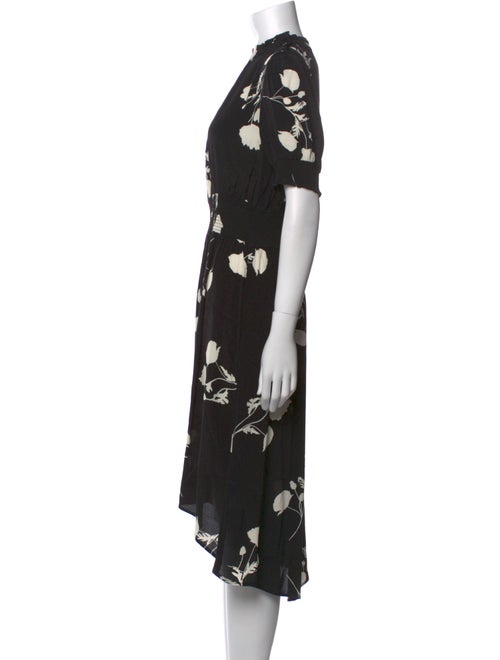 BA&SH Floral Print Midi Length Dress