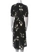 BA&SH Floral Print Midi Length Dress