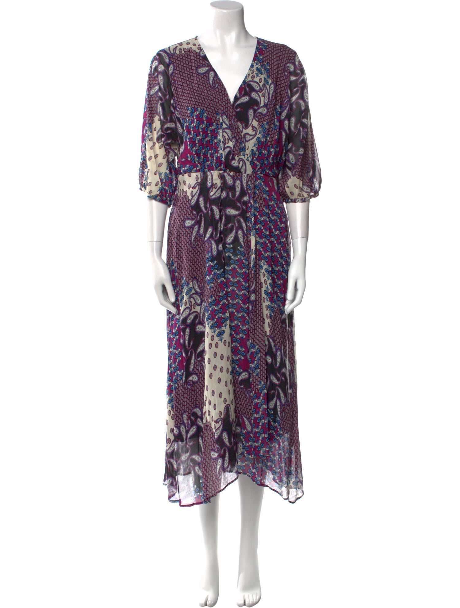 BA&SH Printed Long Dress w/ Tags