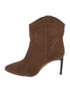 BA&SH Suede Embroidered Accent Western Boots