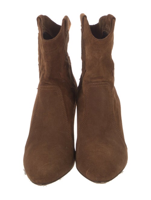 BA&SH Suede Embroidered Accent Western Boots