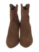 BA&SH Suede Embroidered Accent Western Boots