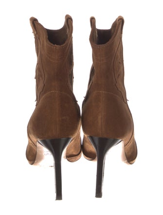 BA&SH Suede Embroidered Accent Western Boots