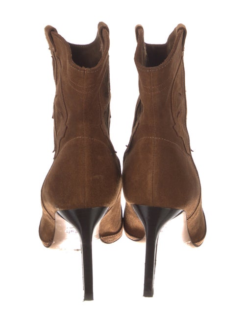 BA&SH Suede Embroidered Accent Western Boots