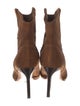 BA&SH Suede Embroidered Accent Western Boots
