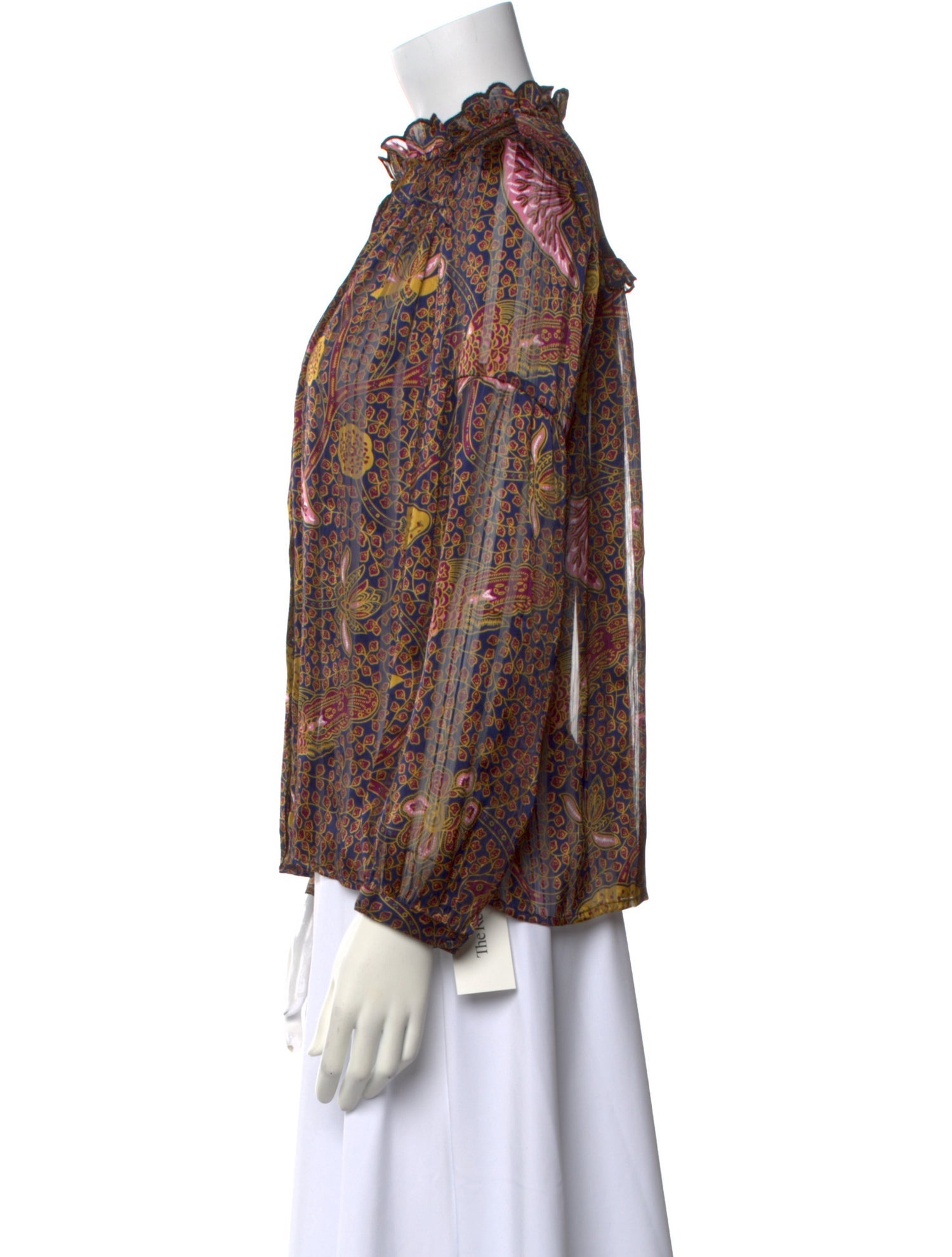 BA&SH Paisley Print V-Neck Blouse