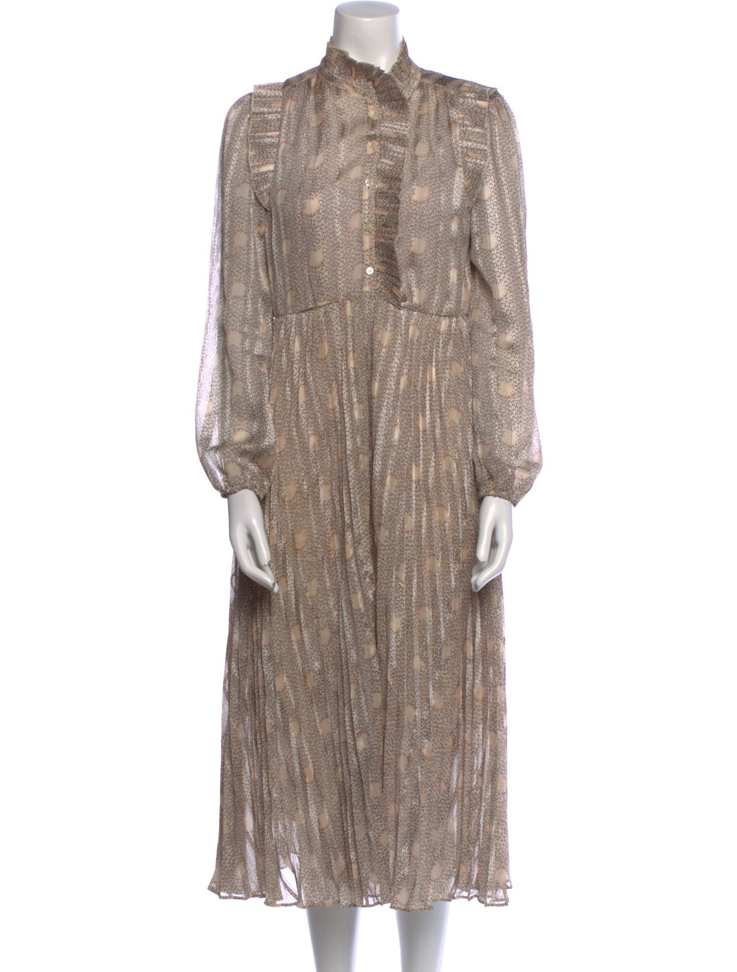 BA&SH Paisley Print Long Dress