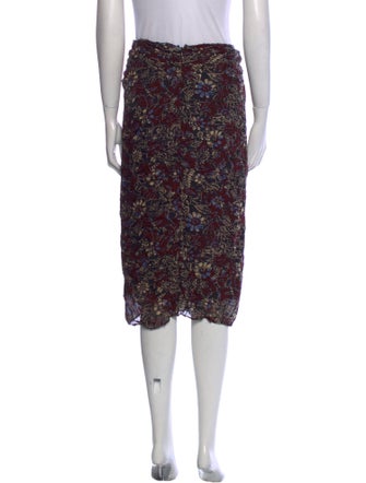 BA&SH Floral Print Knee-Length Skirt
