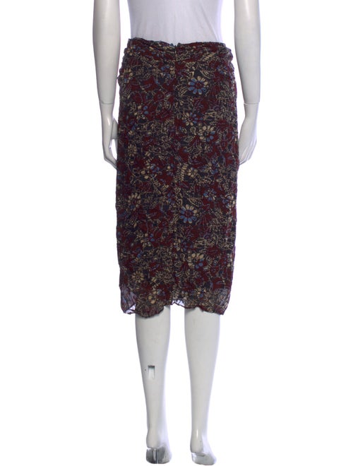 BA&SH Floral Print Knee-Length Skirt