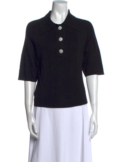 BA&SH Wool Short Sleeve Polo