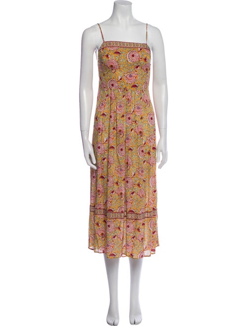 BA&SH Floral Print Midi Length Dress