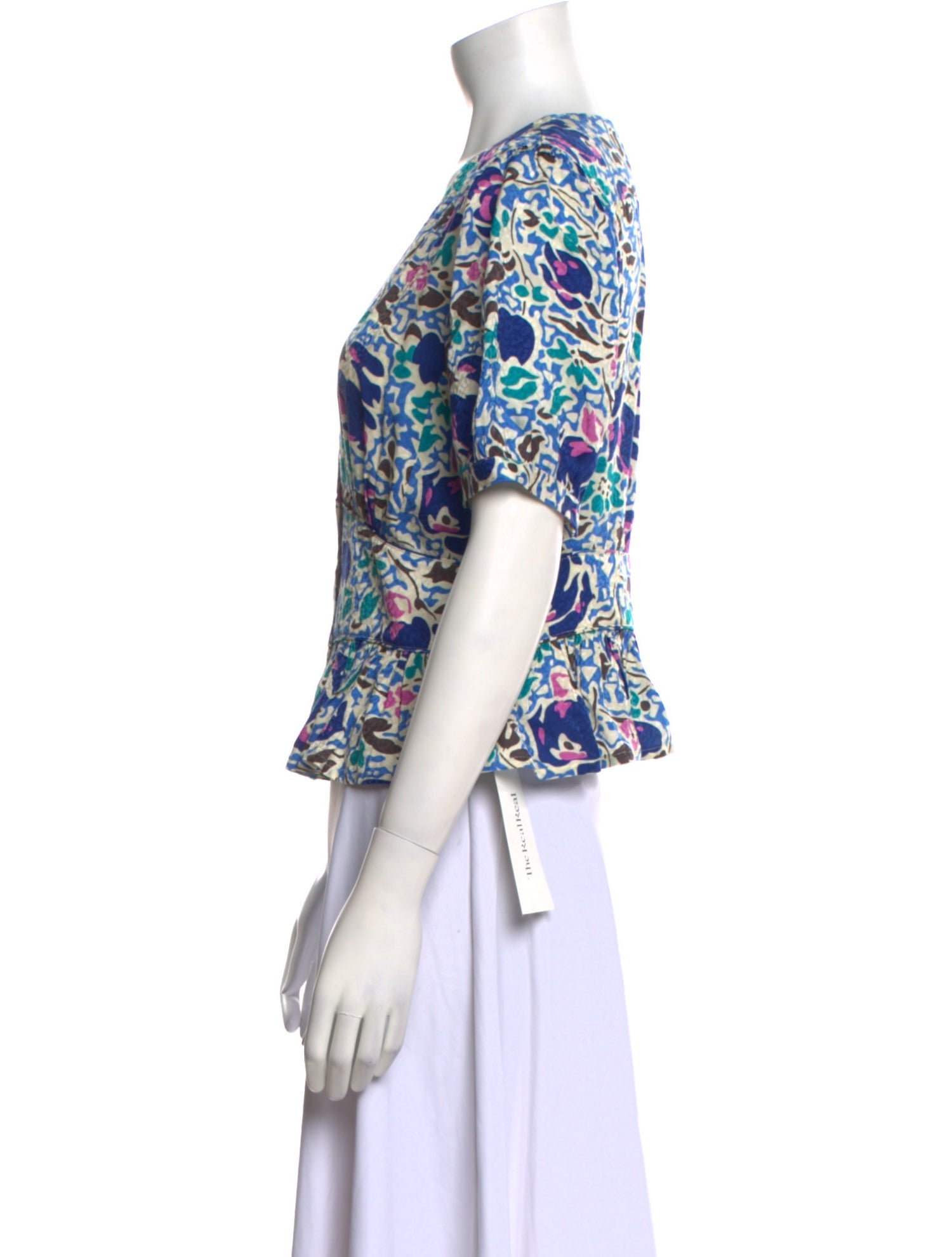 BA&SH Floral Print V-Neck Blouse
