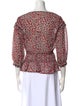 BA&SH Printed V-Neck Blouse