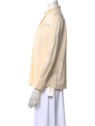 BA&SH Mock Neck Long Sleeve Blouse