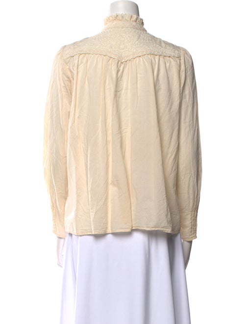 BA&SH Mock Neck Long Sleeve Blouse