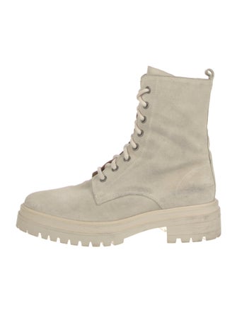 BA&SH Suede Combat Boots