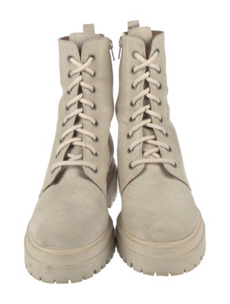 BA&SH Suede Combat Boots