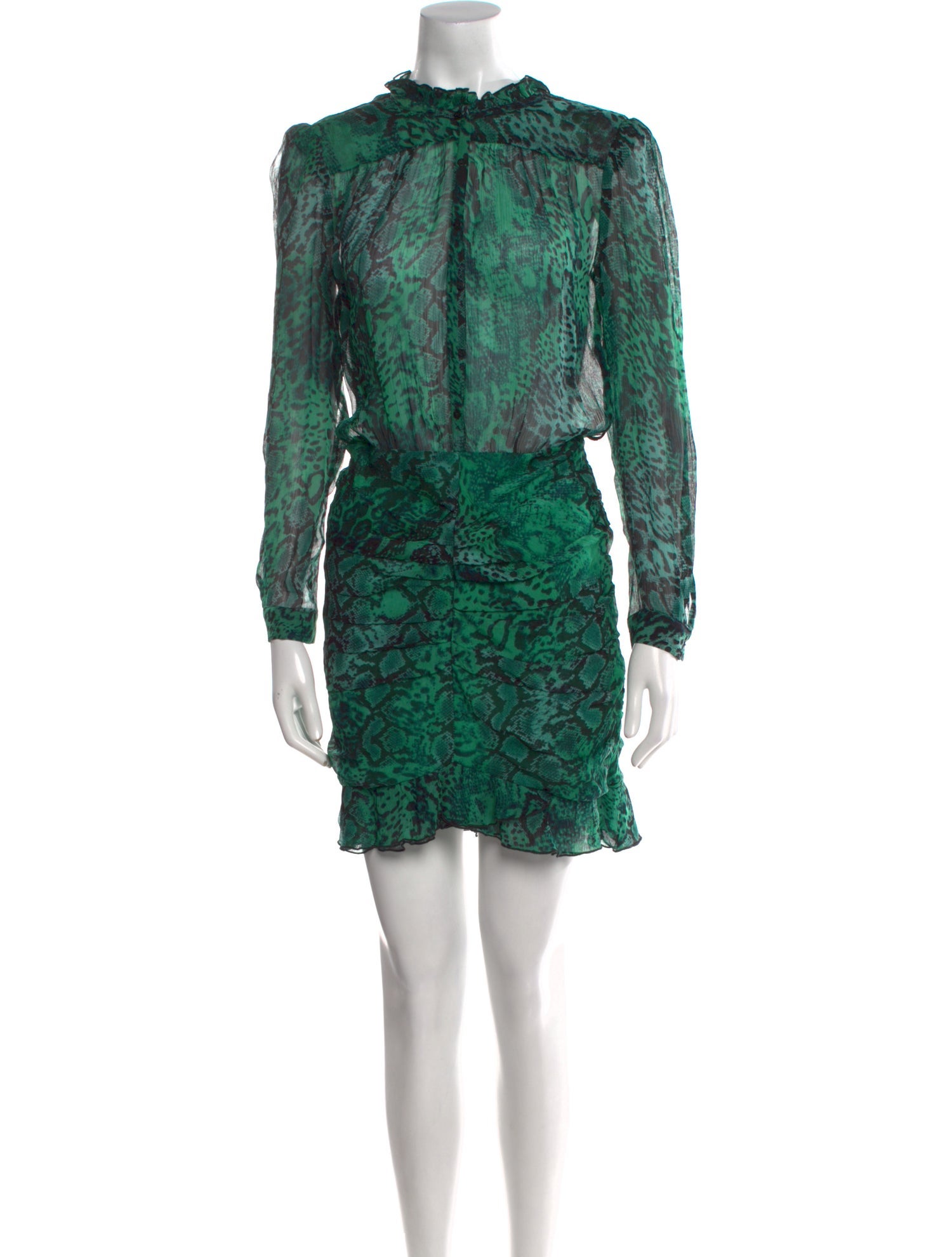 BA&SH Animal Print Mini Dress