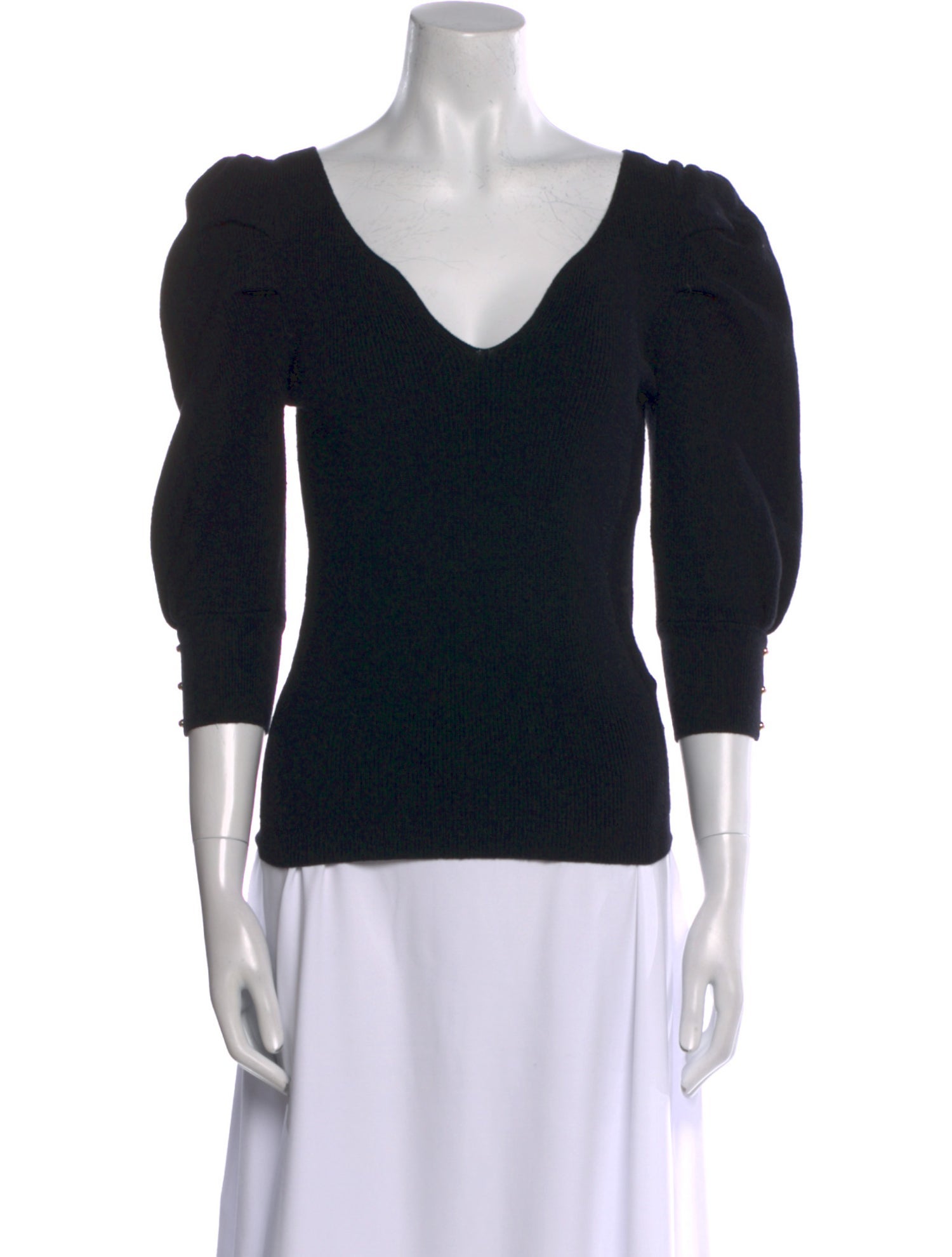 BA&SH V-Neck Three-Quarter Sleeve Top