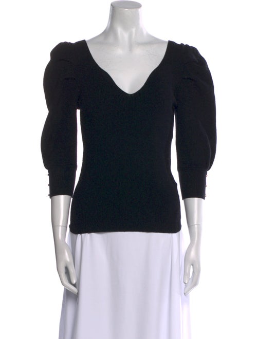 BA&SH V-Neck Three-Quarter Sleeve Top