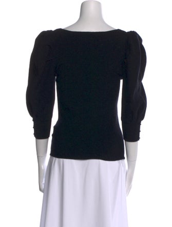 BA&SH V-Neck Three-Quarter Sleeve Top