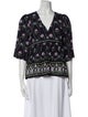 BA&SH Printed V-Neck Blouse
