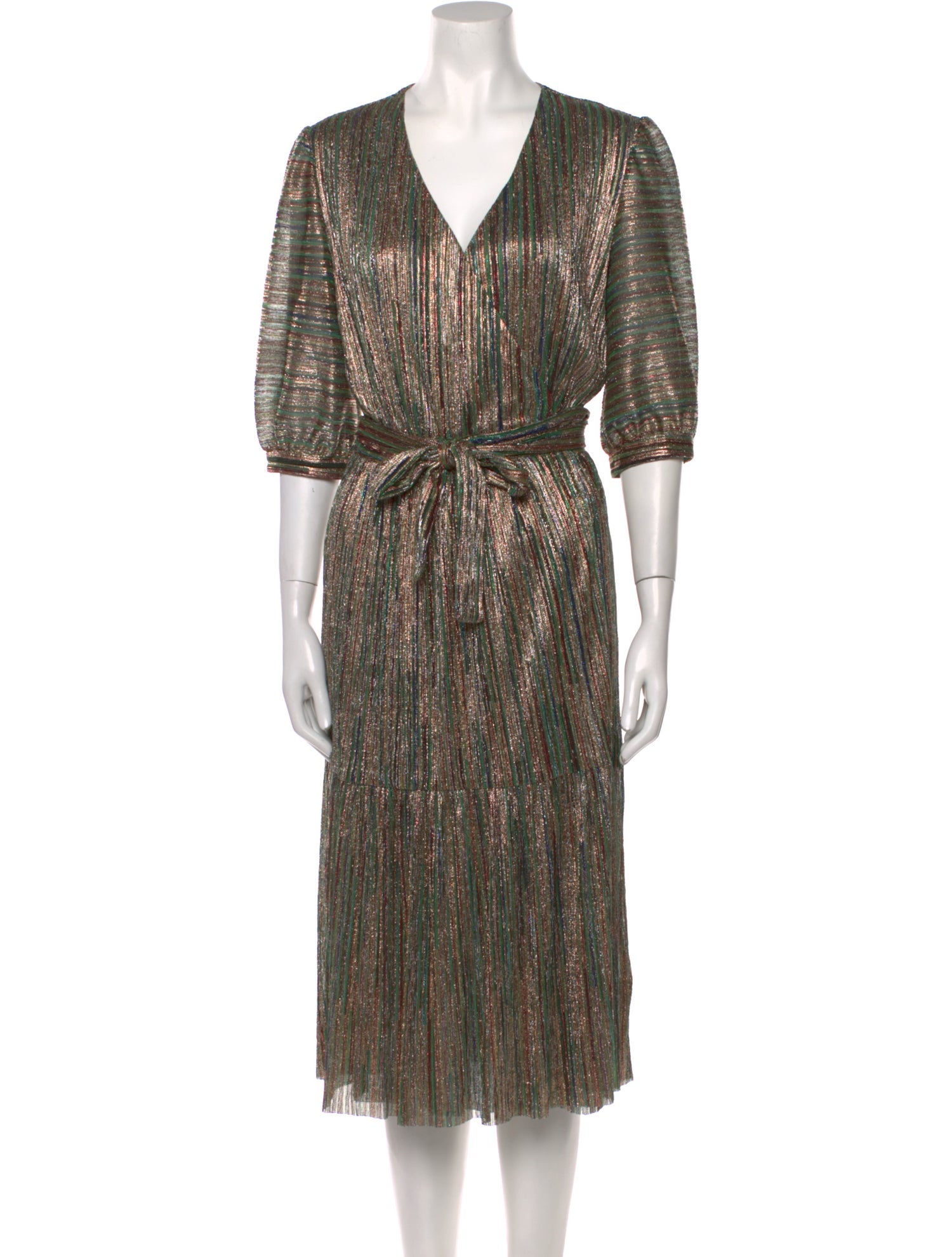 BA&SH Printed Midi Length Dress