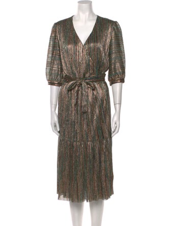 BA&SH Printed Midi Length Dress