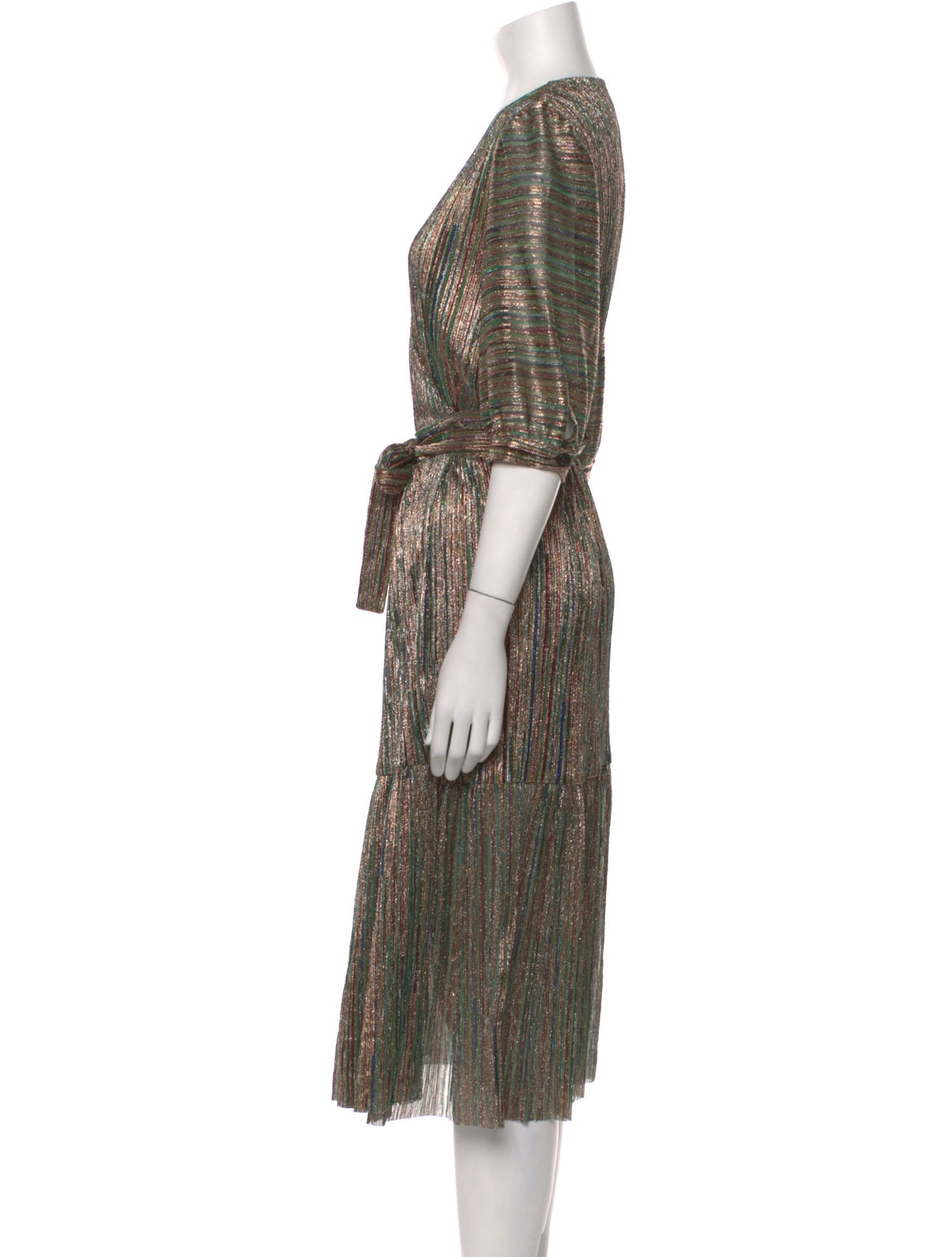 BA&SH Printed Midi Length Dress