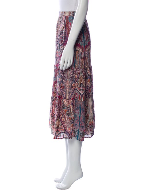 BA&SH Paisley Print Midi Length Skirt