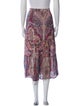 BA&SH Paisley Print Midi Length Skirt