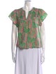 BA&SH Paisley Print V-Neck Blouse