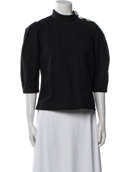 BA&SH Mock Neck Three-Quarter Sleeve Top