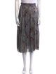 BA&SH Printed Midi Length Skirt