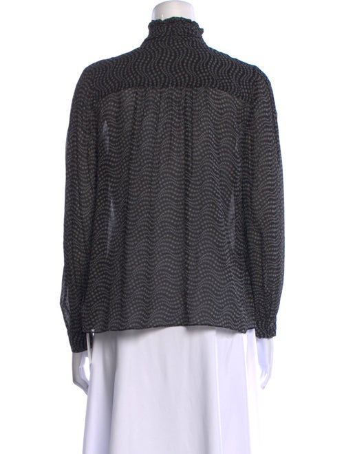 BA&SH Printed Mock Neck Blouse