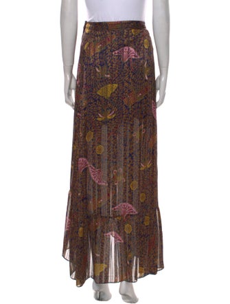 BA&SH Printed Long Skirt